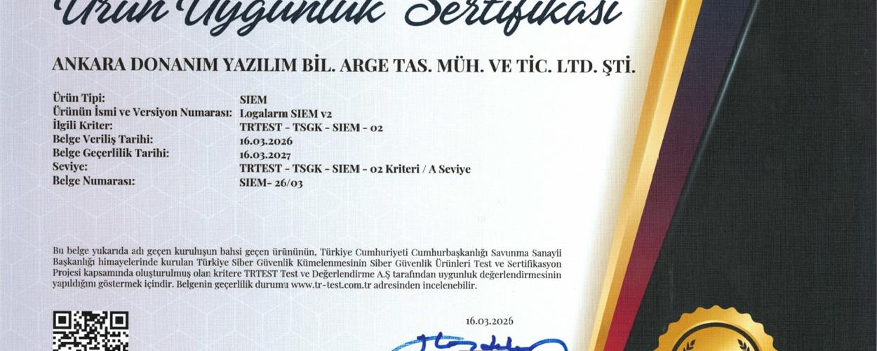 TRtest Uygunluk Belgesi